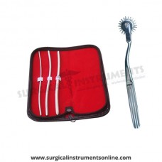 Hegar uterine dilator 3 pieces set,3-4, 5-6, 7-8, wartenberg pinwheel